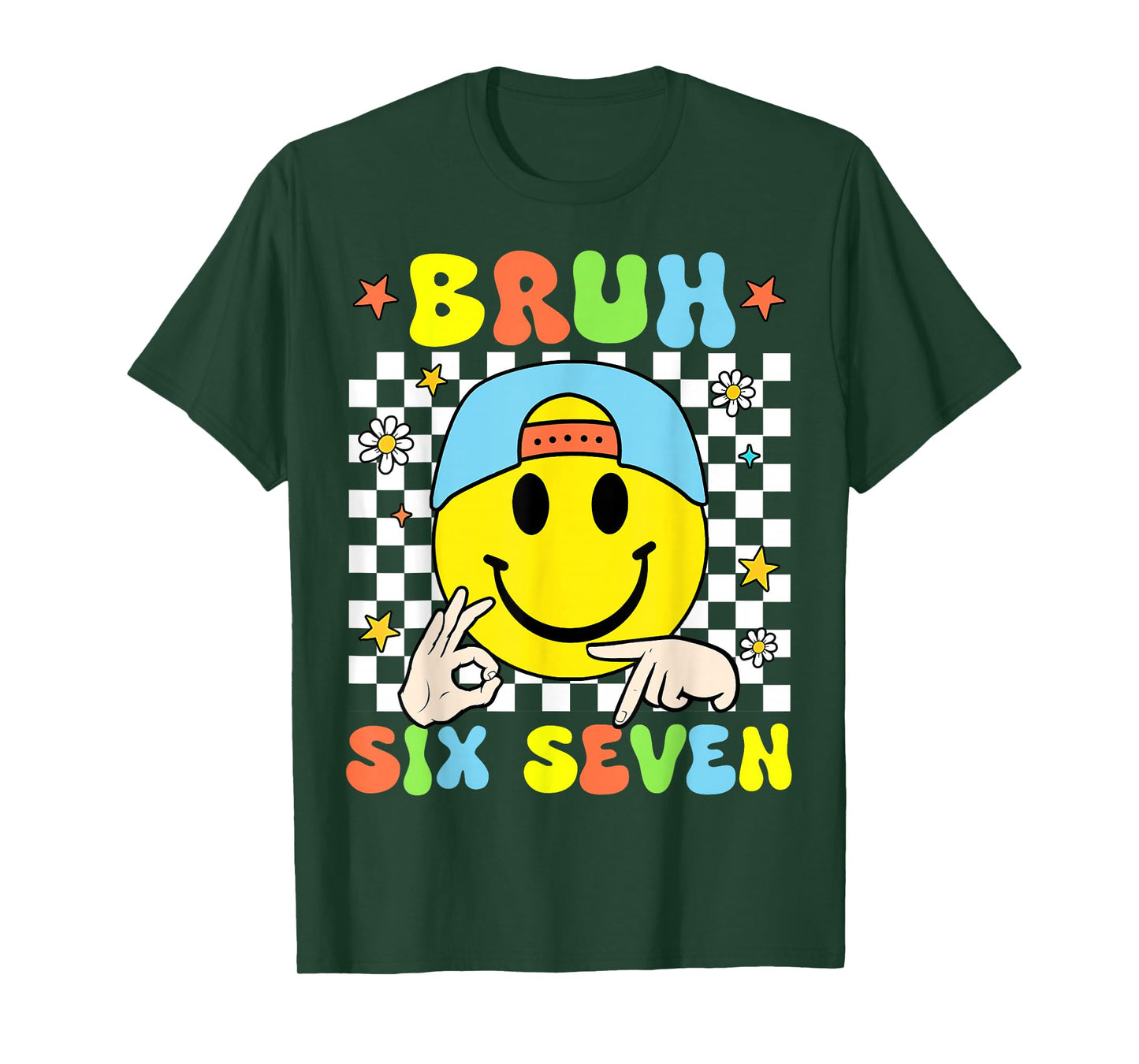 Funny Six Seven Bruh 67 Meme Gen Alpha Slang 6 7 Boys Kids T-Shirt
