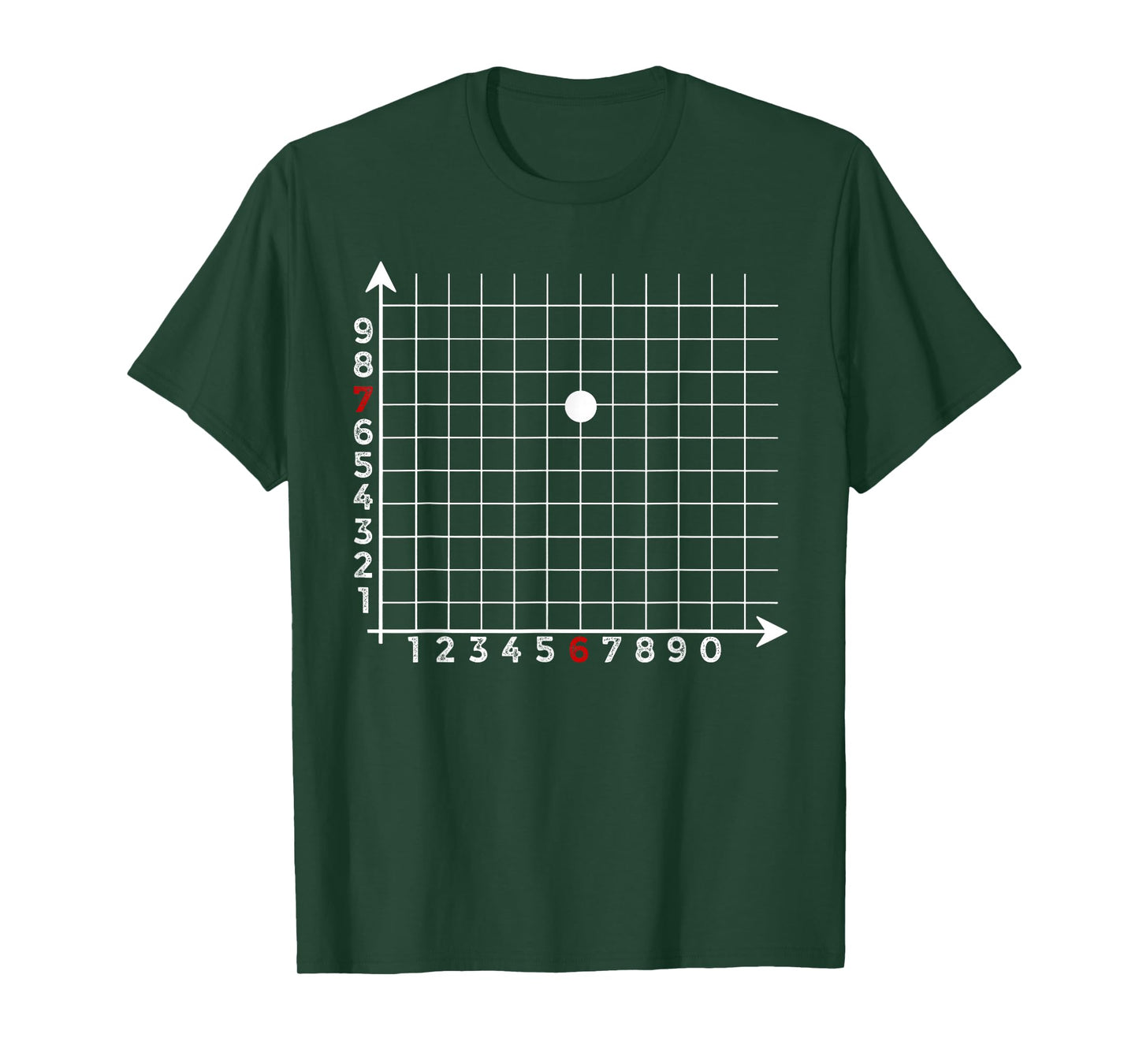 Coordinate (6,7) Funny Math Teacher 67 Six Seven Meme Math T-Shirt