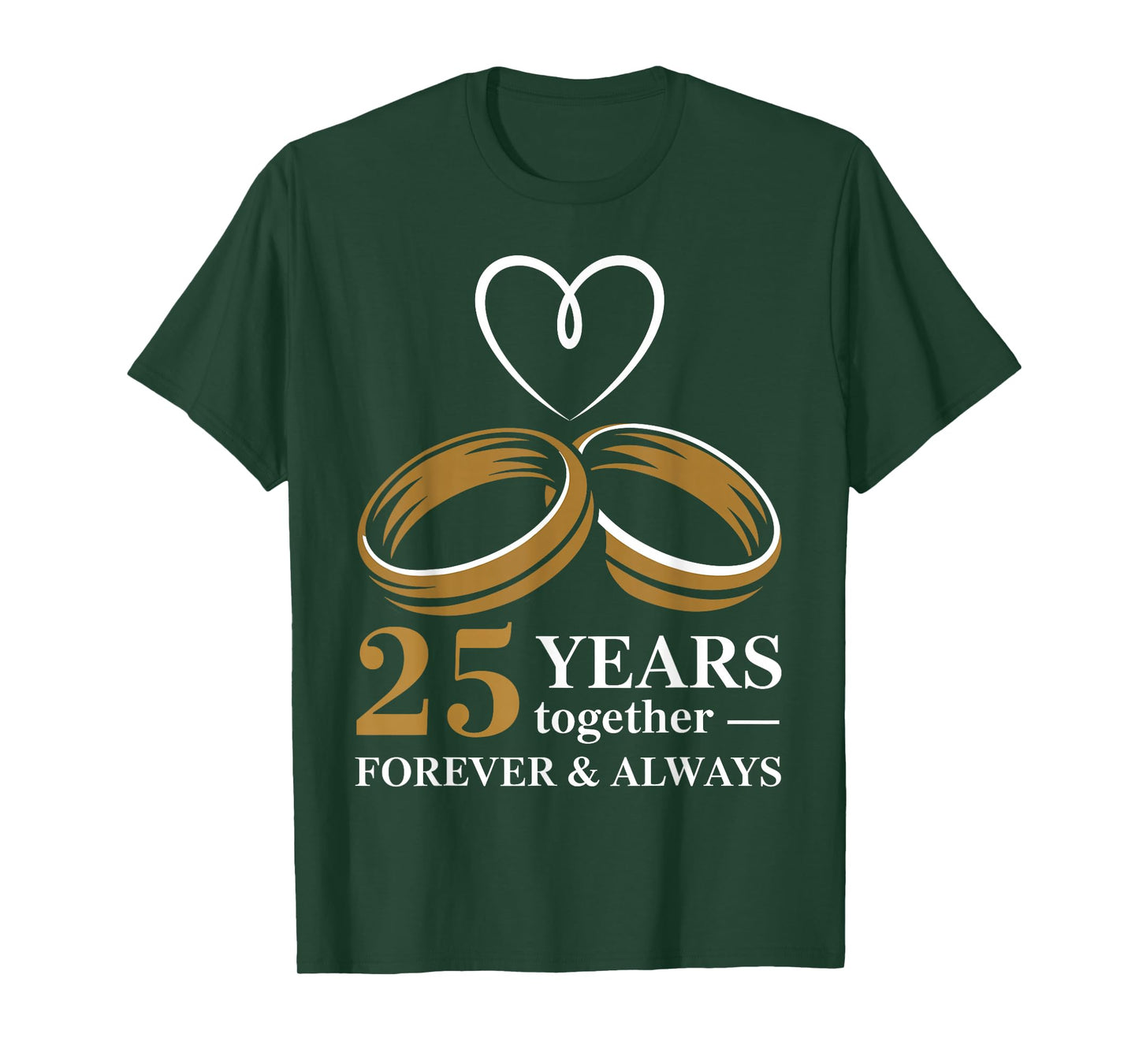 25th Wedding Anniversary Shirt for Couple - 25 Years Wedding T-Shirt