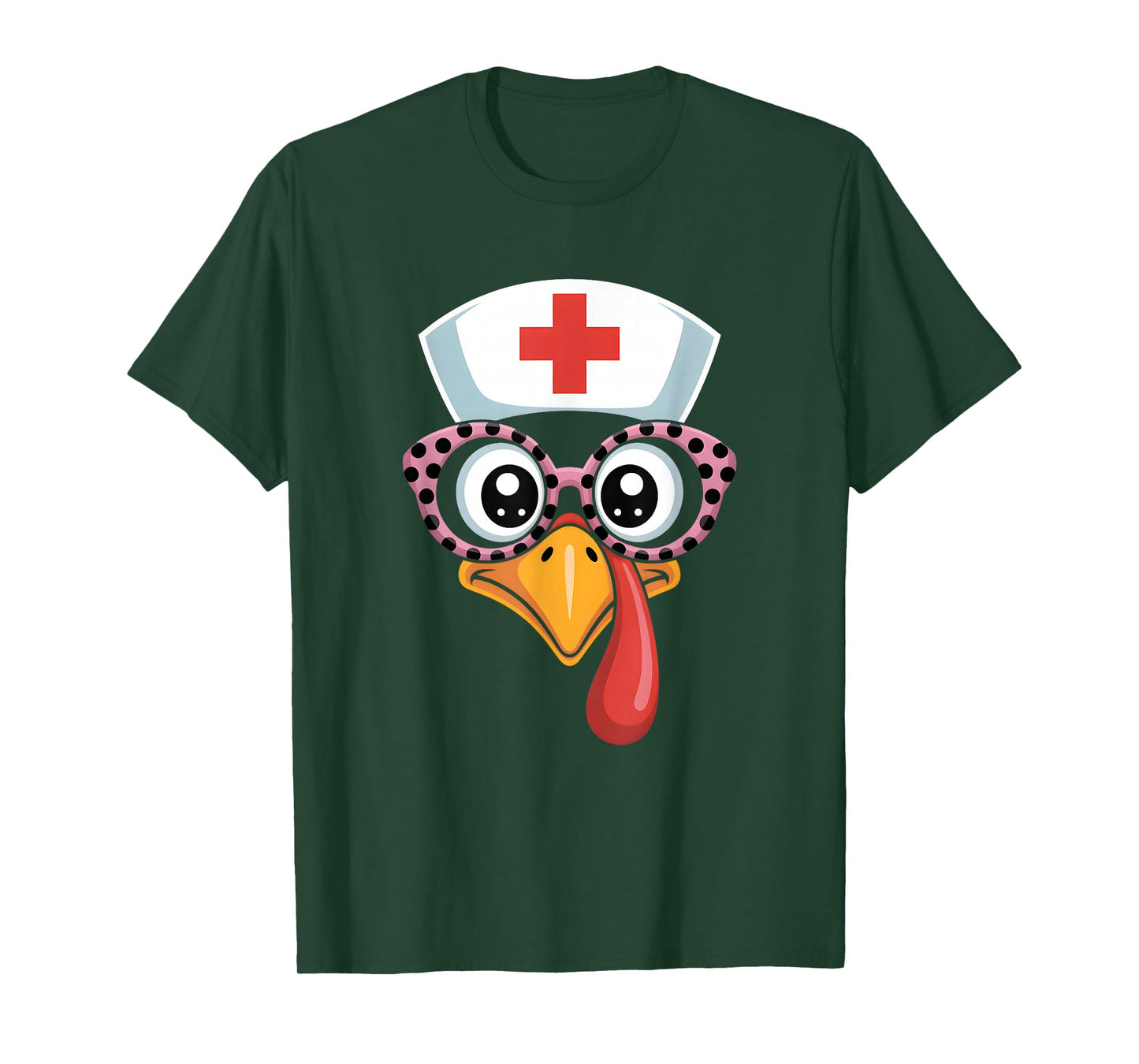 Thanksgiving Scrub Funny Turkey Face Nurse Holiday Nursing T-Shirt