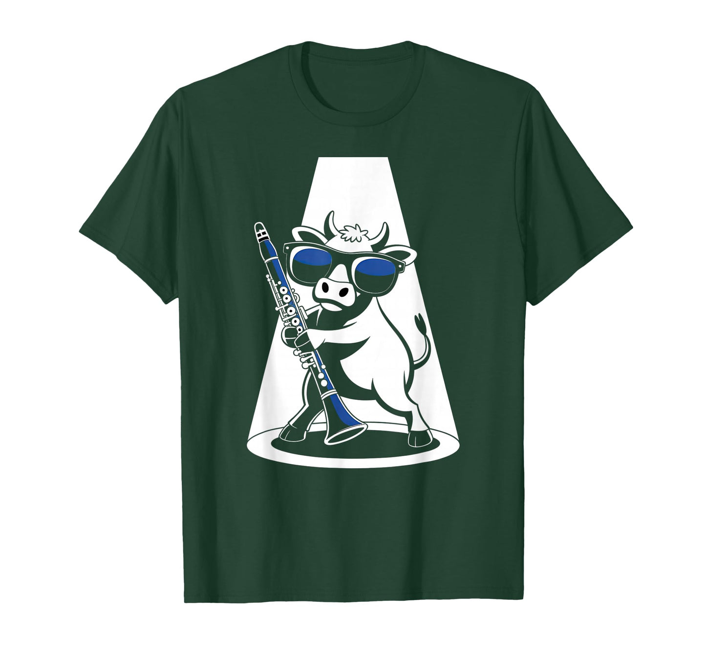 Cool Cow Clarinet Graphic for Music Lovers T-Shirt