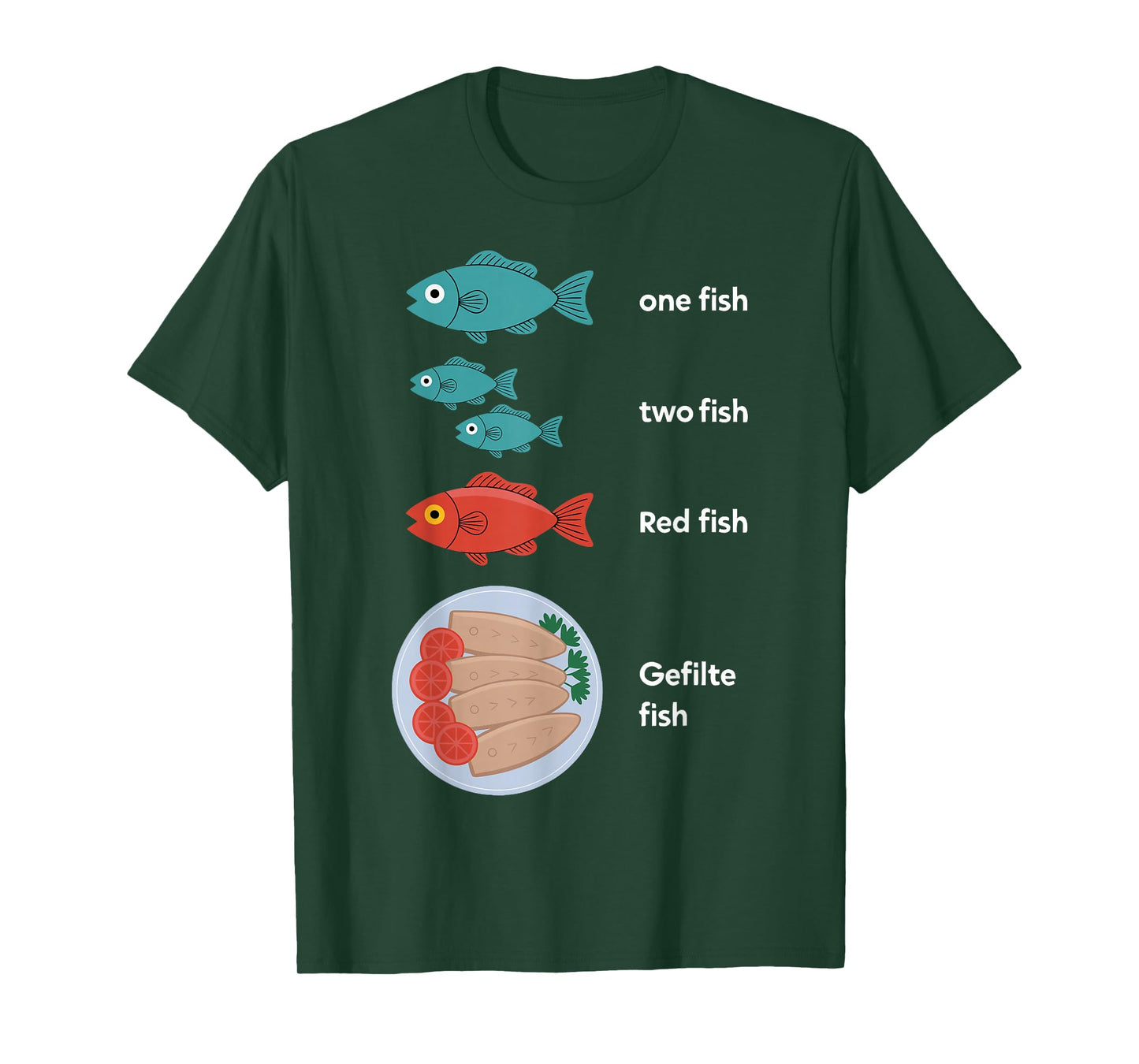 Gefilte Fish One Fish Red Fish Hannuka Jewish Festival Light T-Shirt