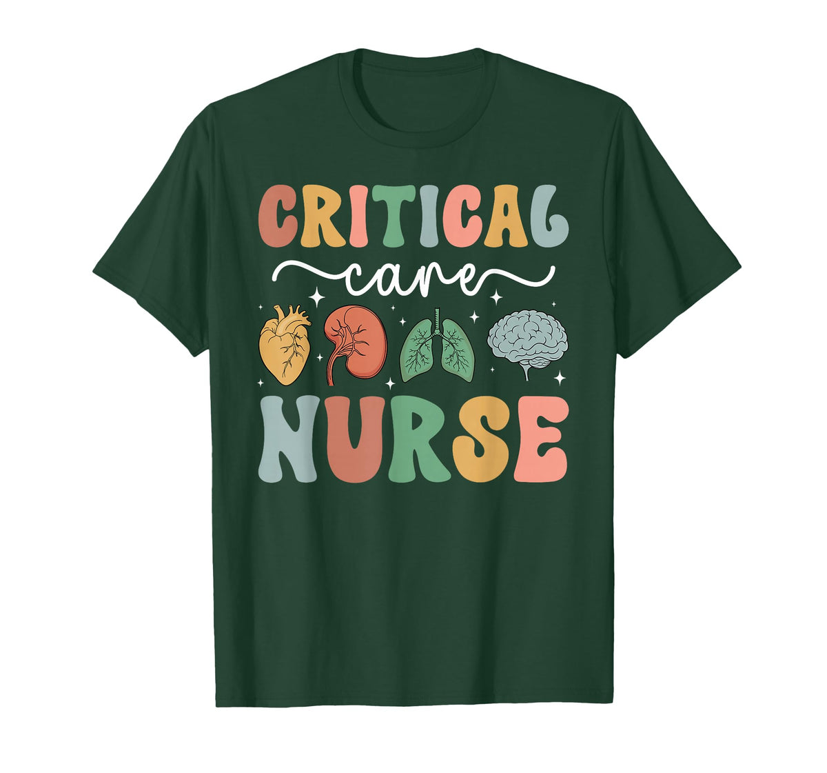 Critical Care Nurse Groovy Critical Care Unit T-Shirt