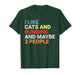 Retro I Like Cats and Running Lover Runner Funny Cat T-Shirt