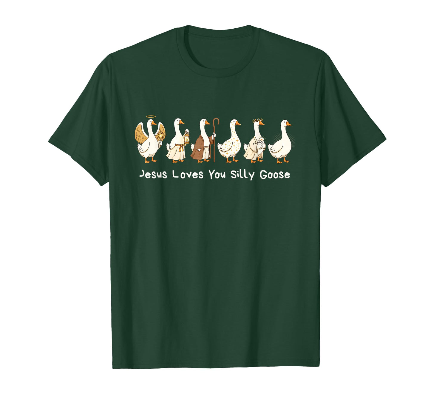 Christian Silly Goose Faith Based Jesus Loves You Goose Meme T-Shirt