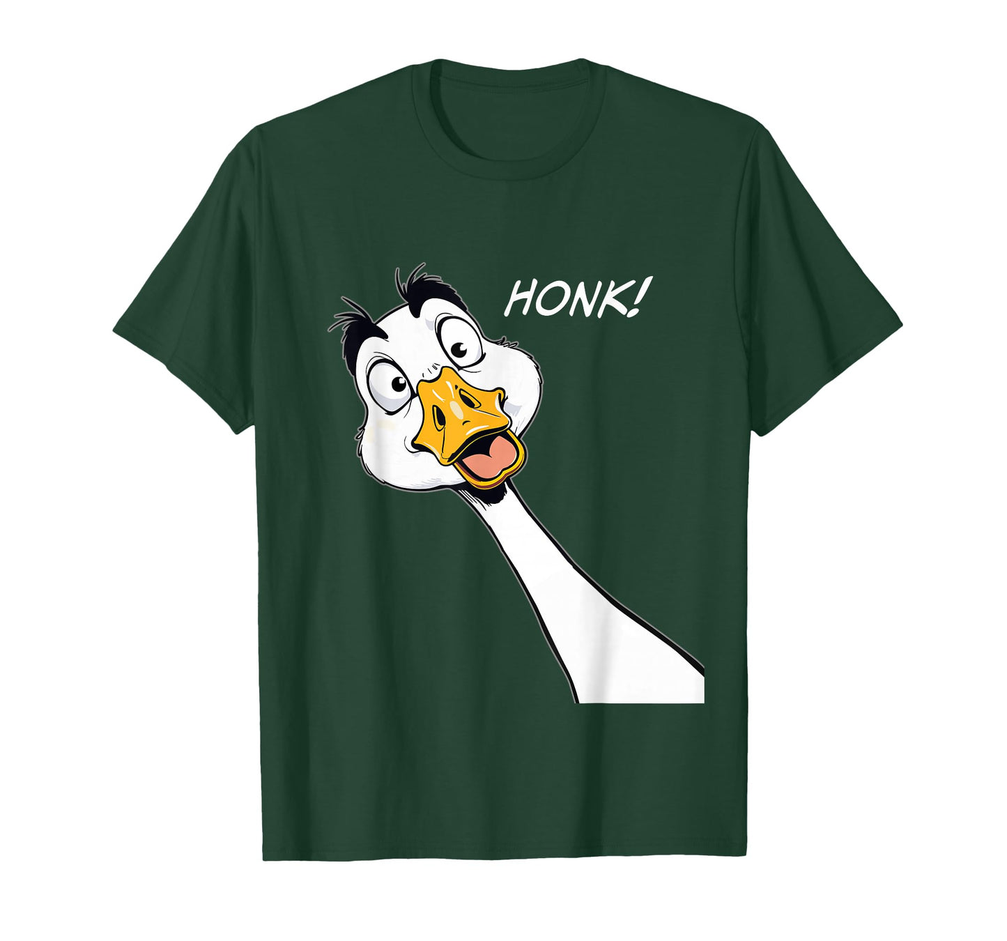 Funny Crazy Goose Honk Cartoon Animal Humor T-Shirt