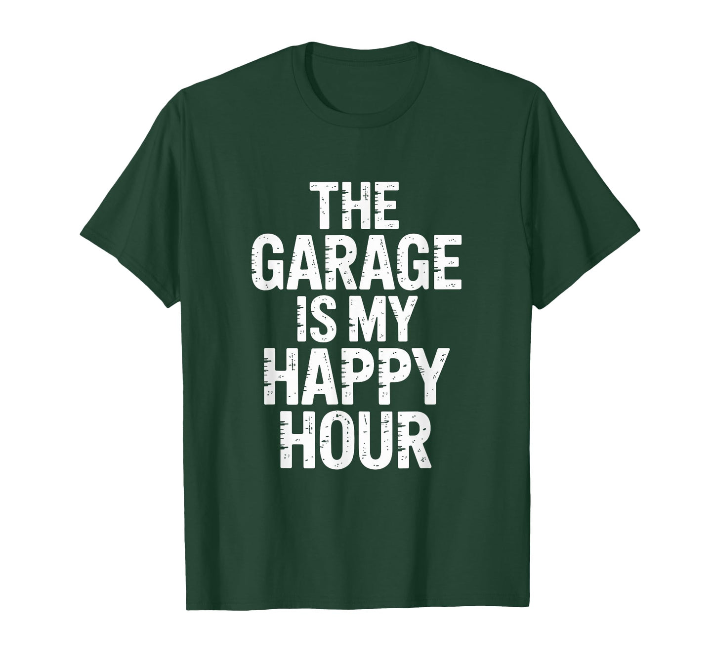 The Garage is My Happy in A Hour Mechanic Car T-Shirt