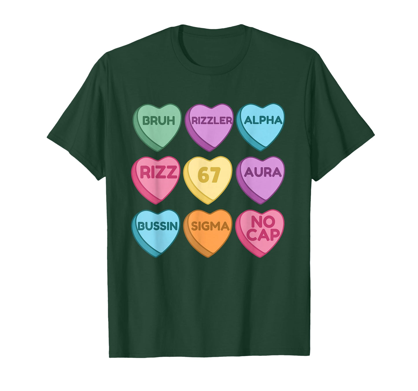 Kids Funny Valentine's - Funny 67 Valentine's Rizz, No Cap T-Shirt