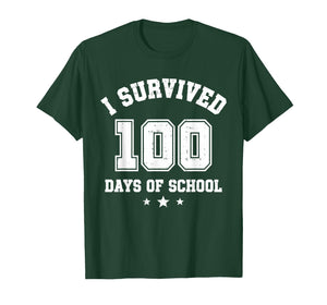 I Survived 100 Days of School Students Teachers 100th Day T-Shirt