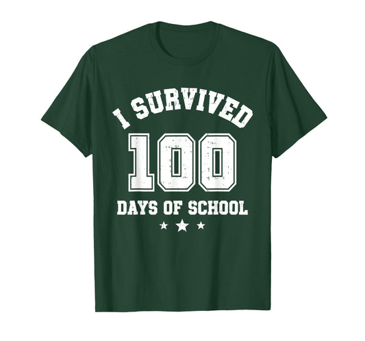 I Survived 100 Days of School Students Teachers 100th Day T-Shirt