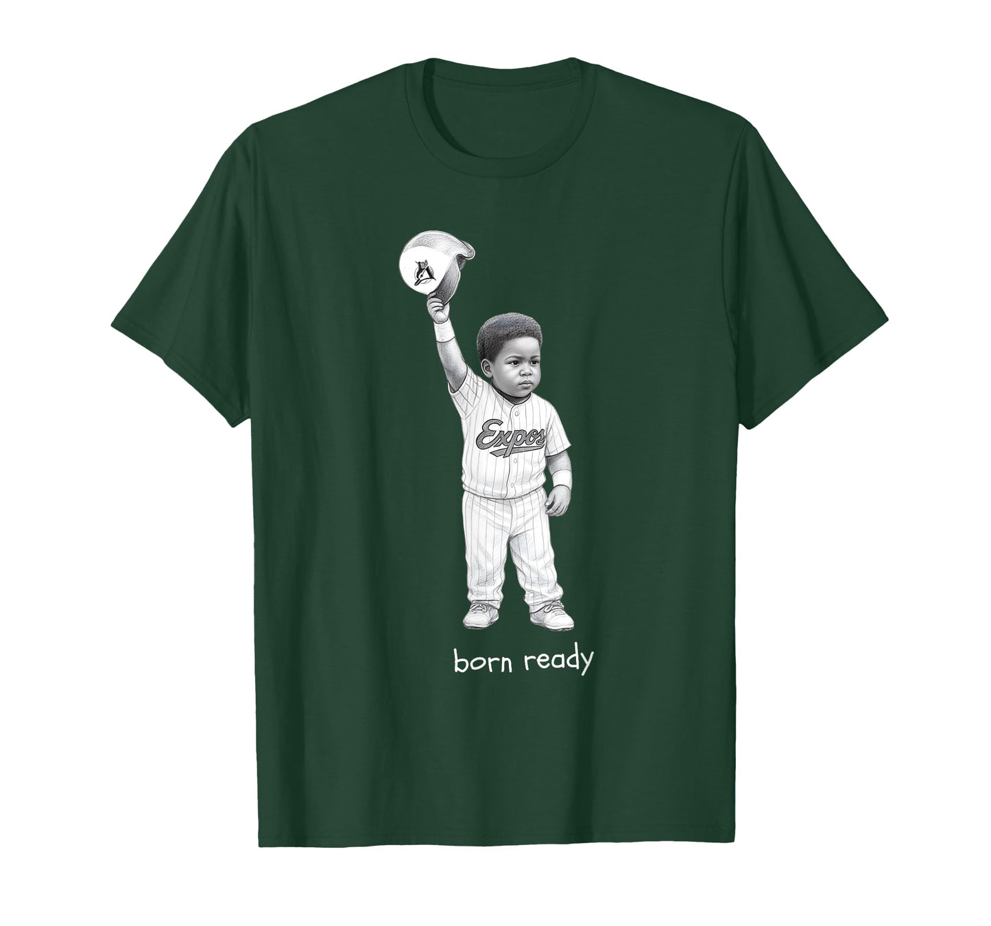 Born Ready Little Slugger Retro Baseball T-Shirt