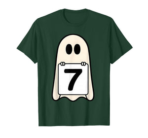 Spooky Number 7 Matching Halloween Costume Group Meme Ghost T-Shirt