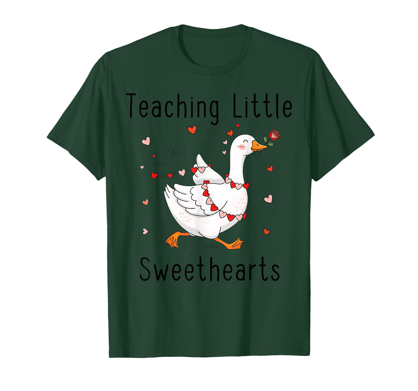 Teaching Sweethearts Silly Goose Valentines Teacher T-Shirt