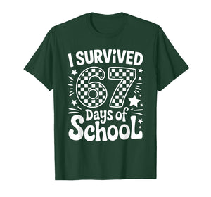 I Survived 67 Days of School Teachers Students T-Shirt