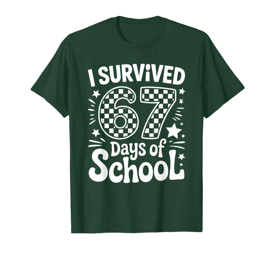 I Survived 67 Days of School Teachers Students T-Shirt