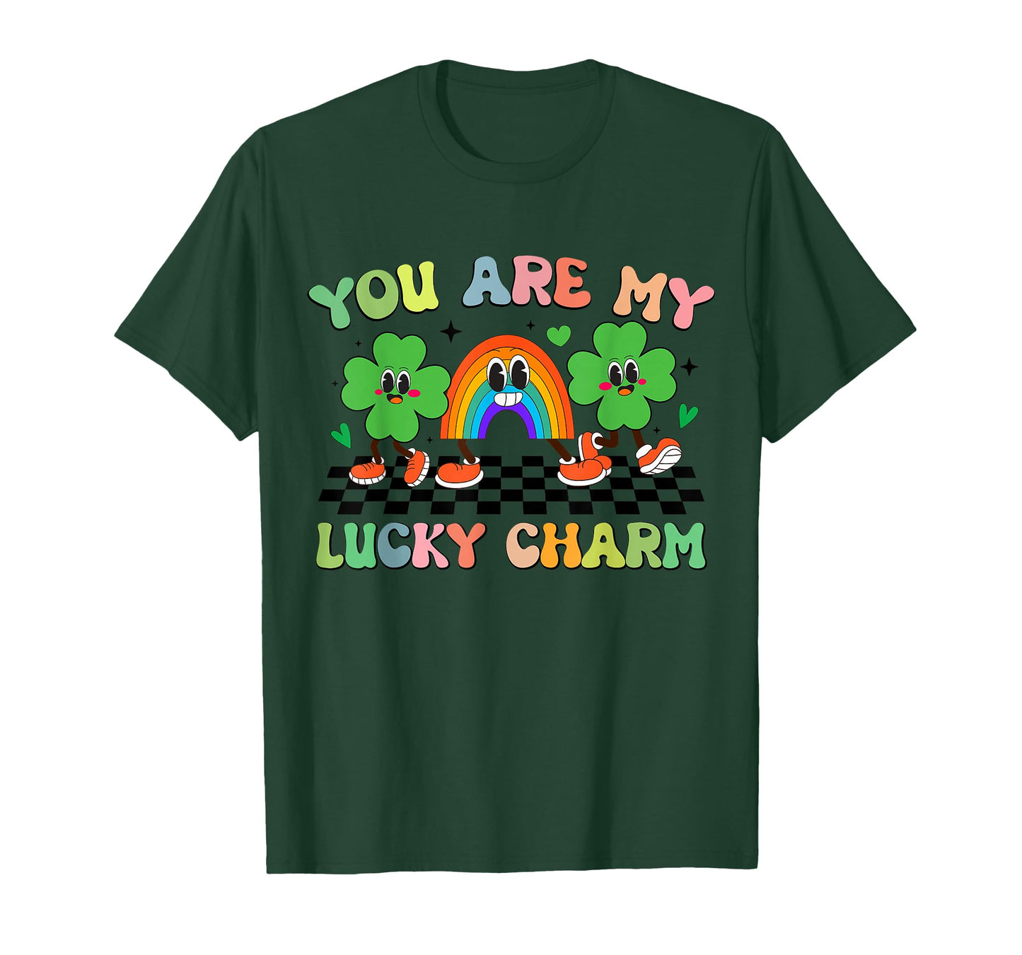 Retro Groovy You are My Lucky Charm St Patrick's Day Kids T-Shirt