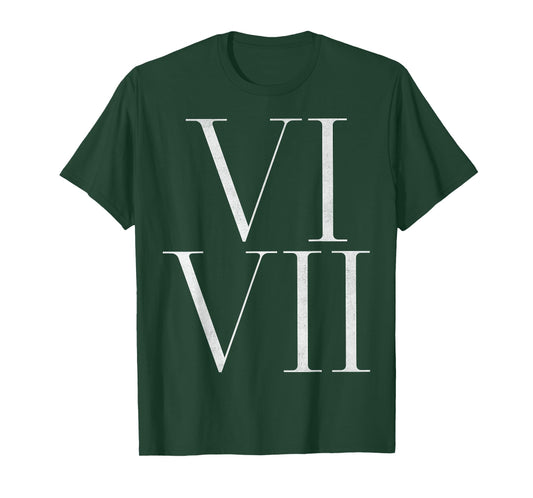 67 Meme Roman Numeral Six Seven Funny History Teacher 2025 T-Shirt