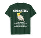 Cockatiel Definition Cockatiel Owner Cockatiel Parrot Lover T-Shirt
