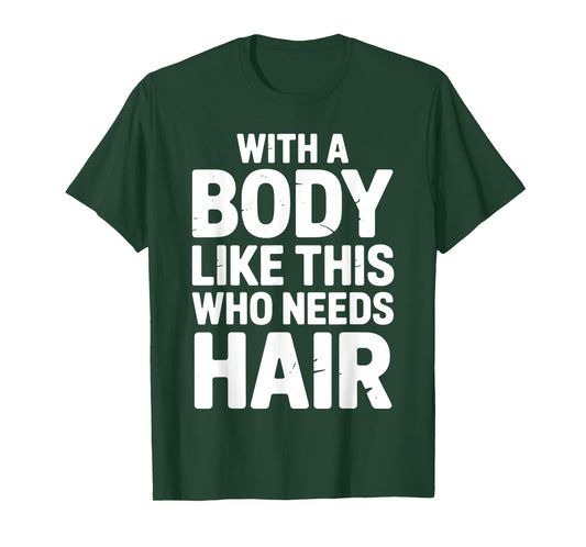 Funny Bald Man Design for Men Boys Son Bald People Bald Guy T-Shirt