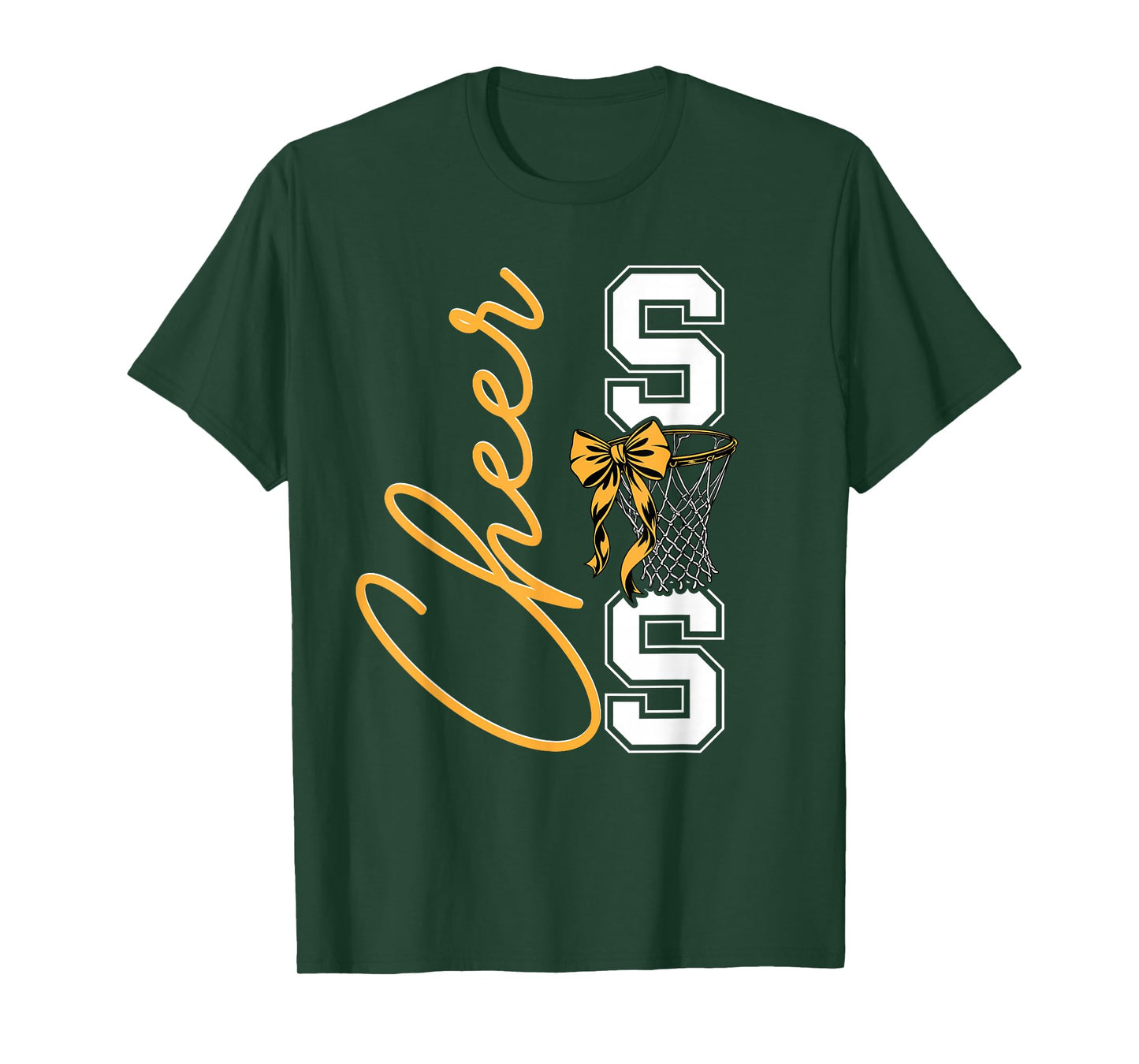 Basketball Game Cheerleading Sport Cheer Sis Sister Yellow T-Shirt