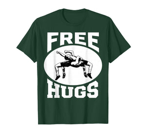 Wrestling Funny Free Hugs T-Shirt