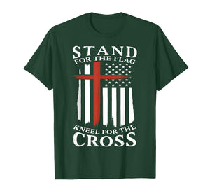 Stand for The Flag Kneel for The Cross–Patriotic Faith Gift T-Shirt