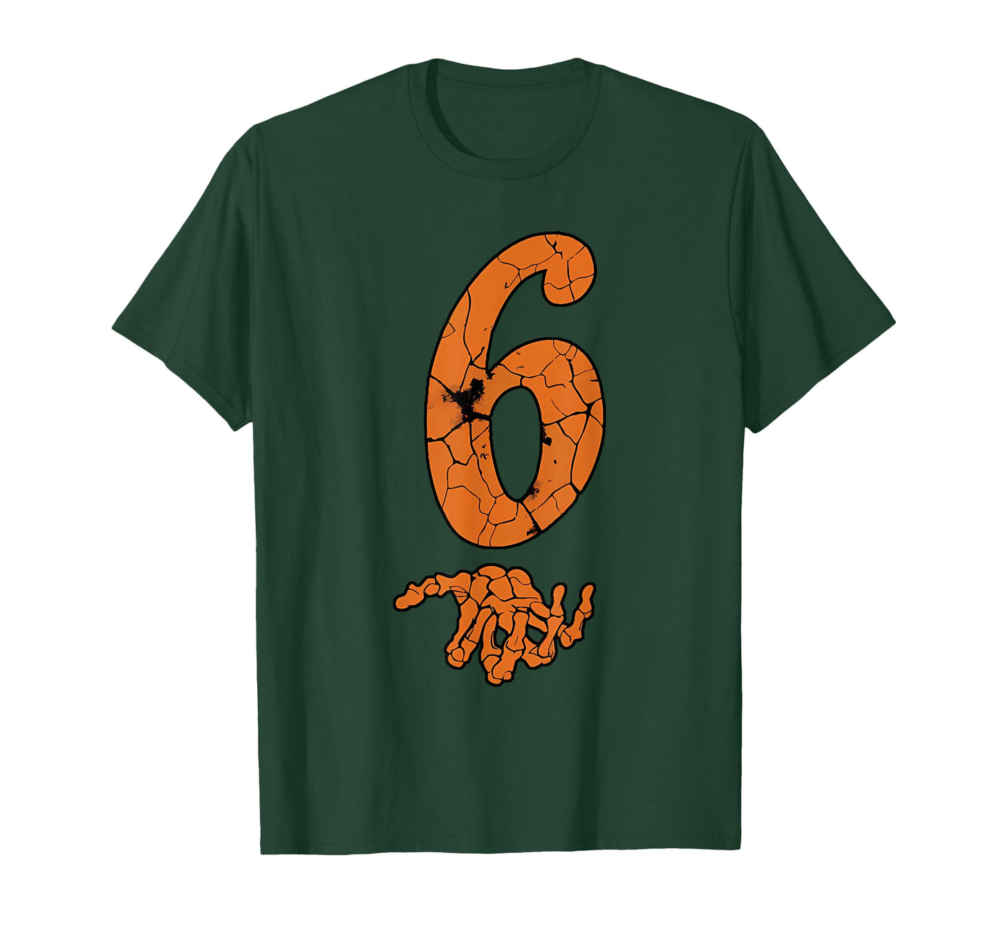Funny Six Seven 6 7 Meme Skeleton Hands Halloween Costume T-Shirt