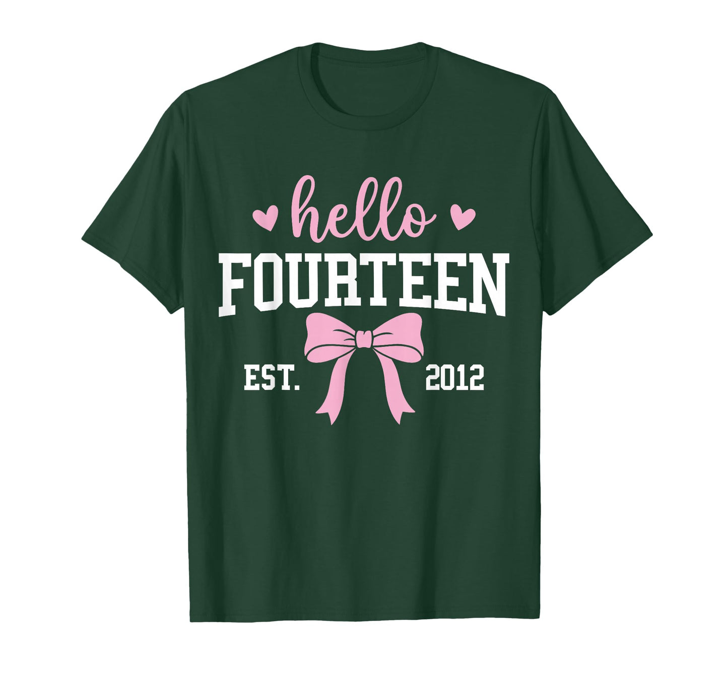 Hello Fourteen Est 2012 14th Birthday 14 Years Old T-Shirt