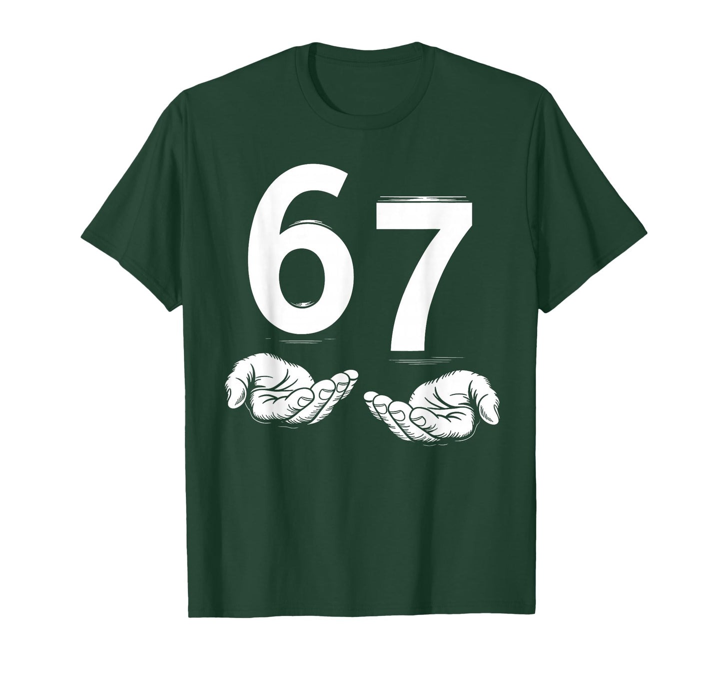 Vintage Six Seven 6 7 Meme Gen Alpha Slang 6 7 Hands T-Shirt