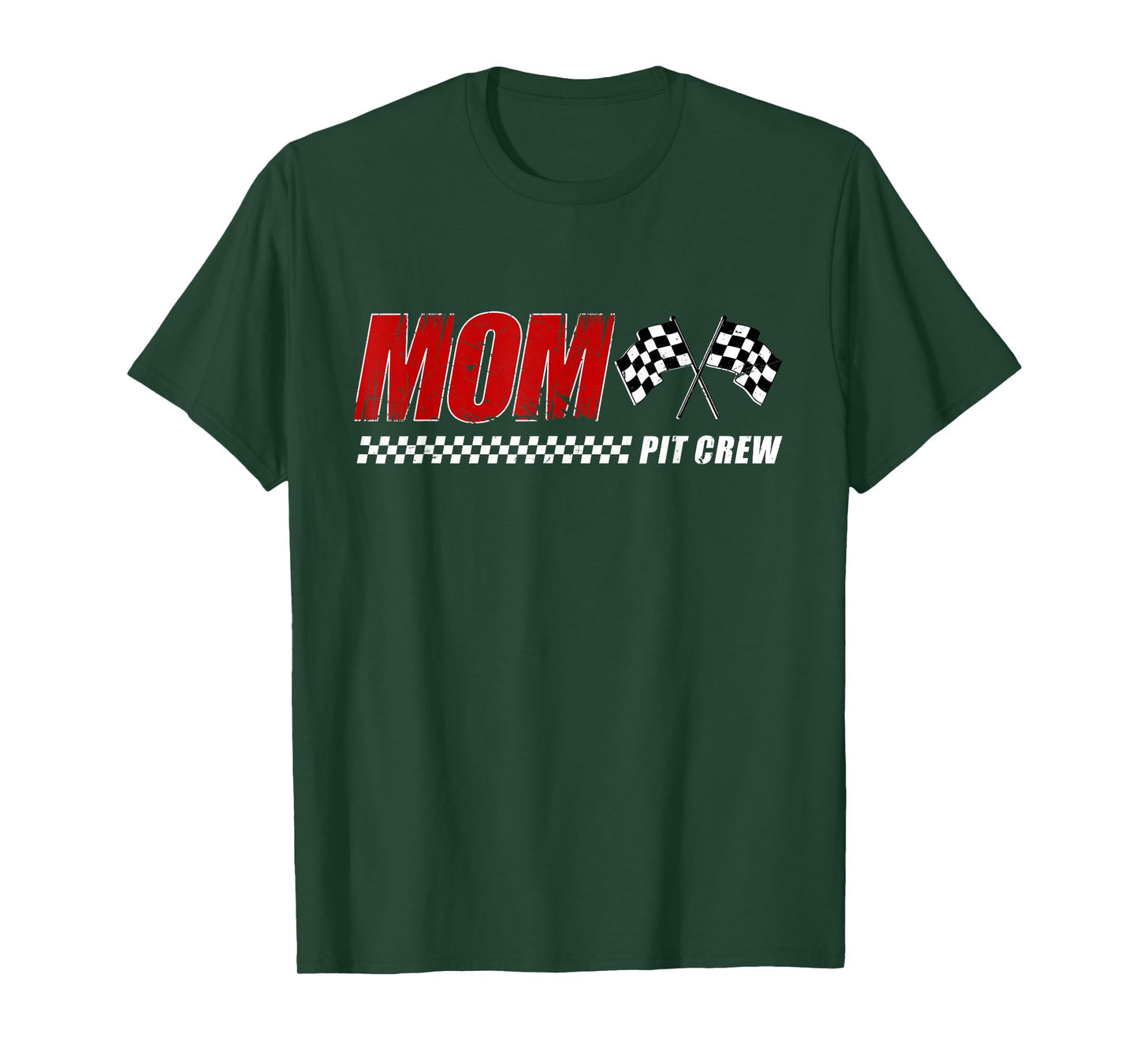 Mom Pit Crew Race Car Birthday Family Matching Birthday T-Shirt