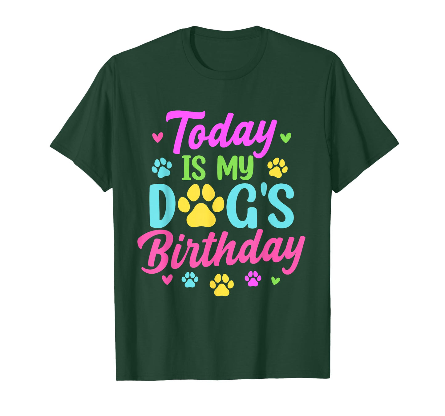 Today is My Dog's Birthday Pet Owner Matching Party T-Shirt