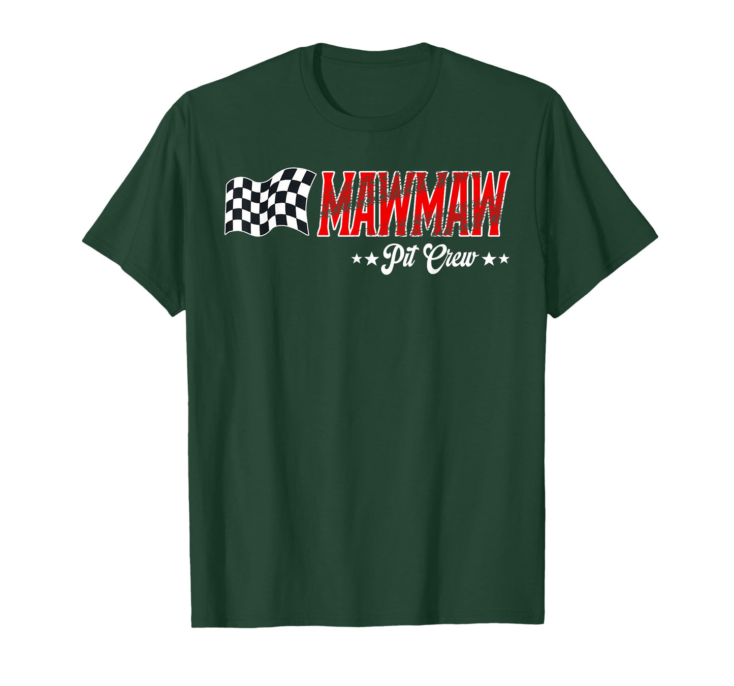 Mawmaw Pit Crew Race Car Birthday Family Matching T-Shirt