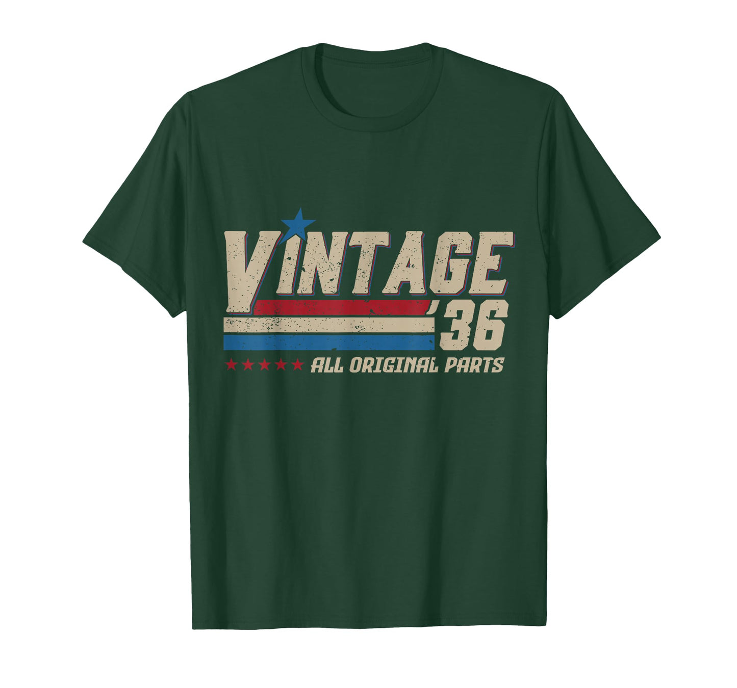 Vintage 1936 All Original Parts Birthday Men T-Shirt