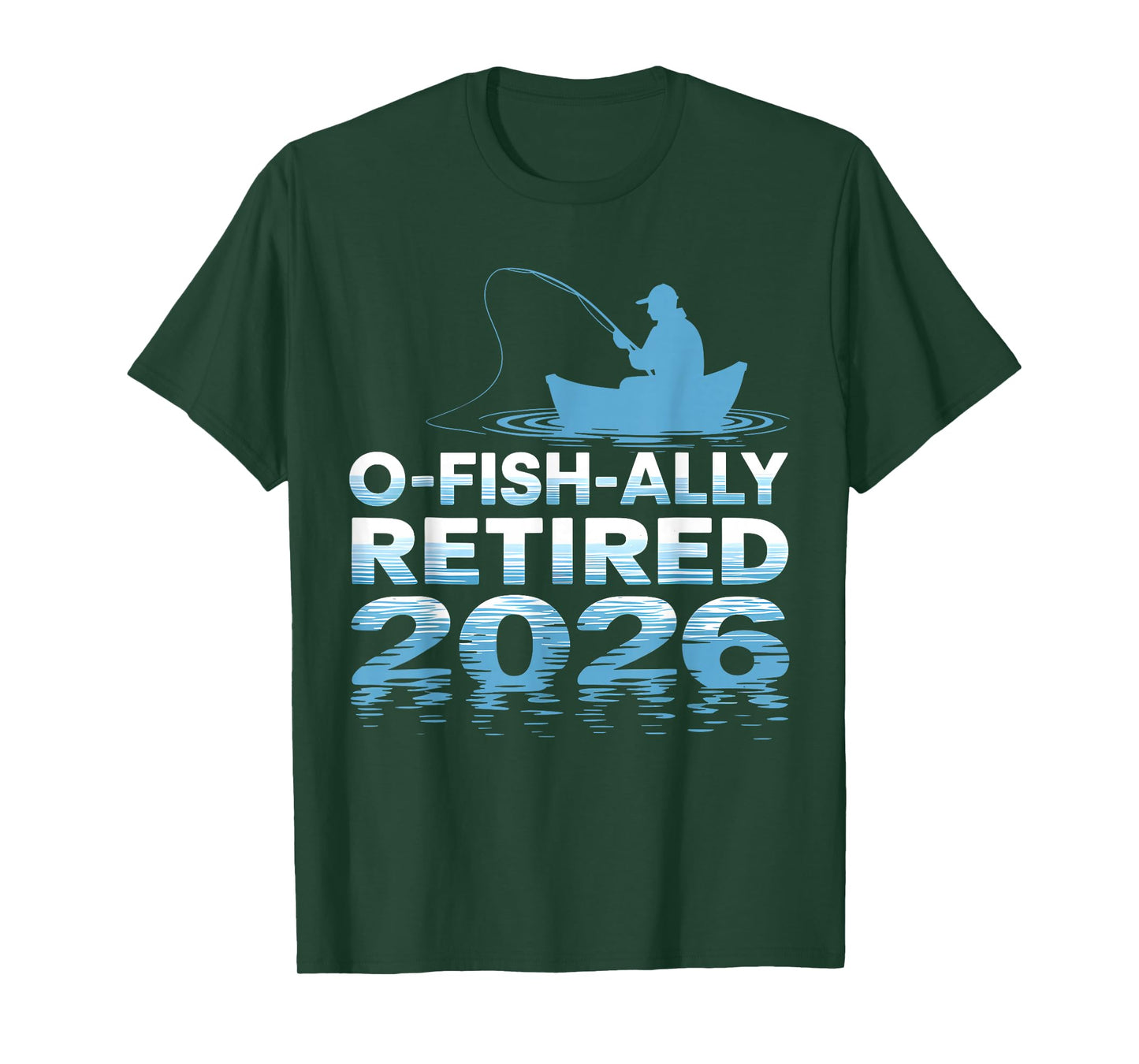 Retro O-Fish-Ally Retired 2026 Fisherman Fishing Retirement T-Shirt