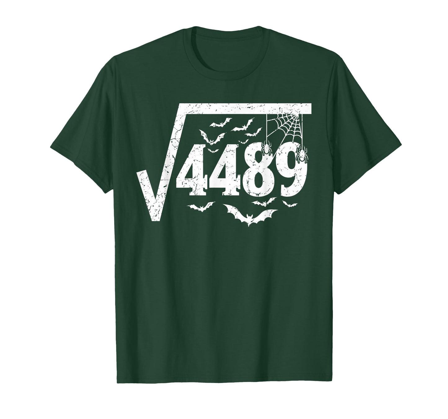 Square Root 4489 Funny Halloween Meme 67 Math Teacher T-Shirt