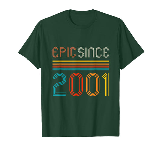 Retro 24th Birthday Epic Since 2001 T-Shirt