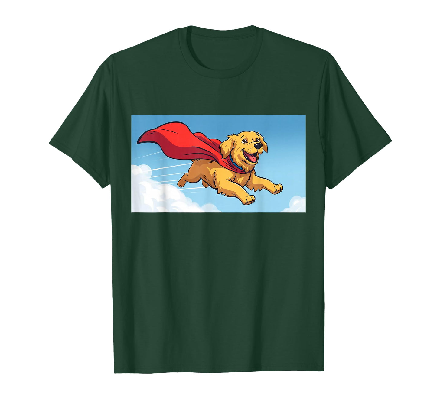 Golden Retriever Dog Super Hero T-Shirt