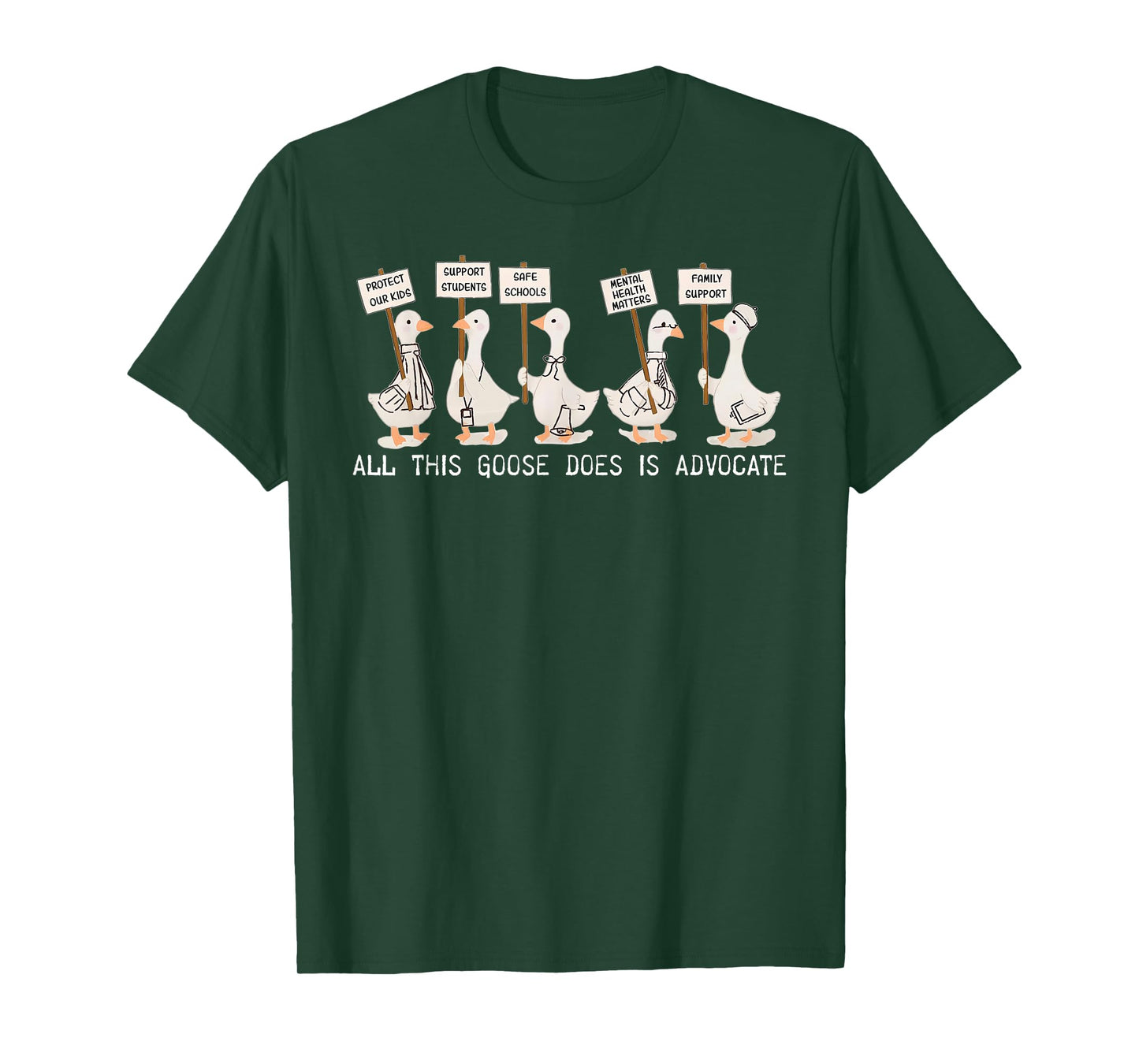 All This Goose Does is Advocate Social Worker Silly Goose T-Shirt