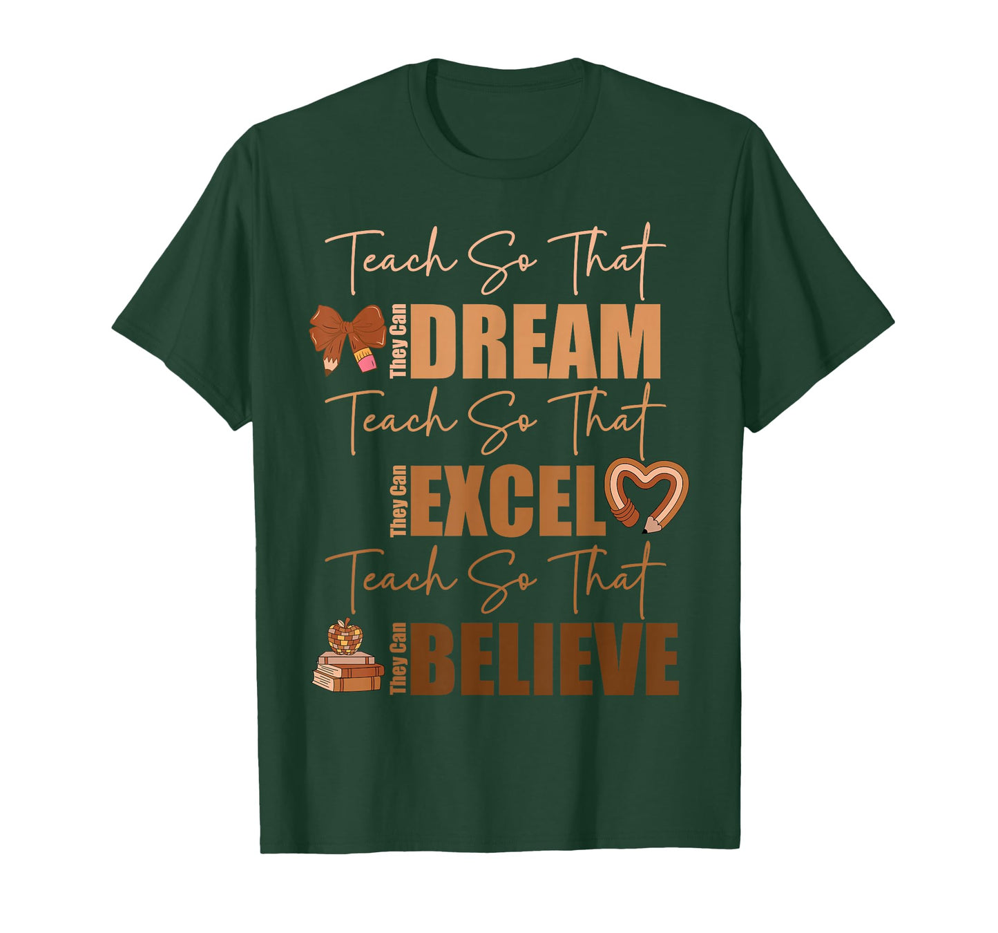 Teach So That They Can Dream Excel Teacher Black History BHM T-Shirt