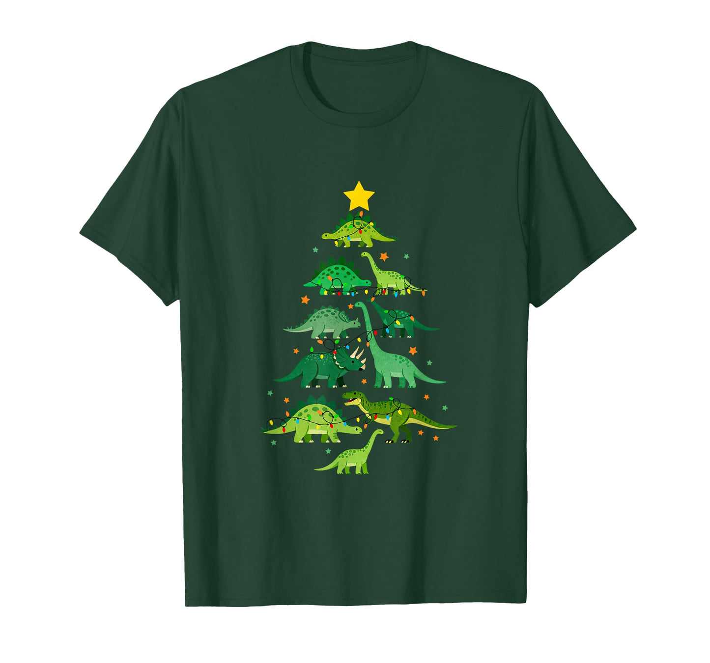 Dinosaur Christmas Tree Dino Lover Xmas Holiday Boys Kids T-Shirt