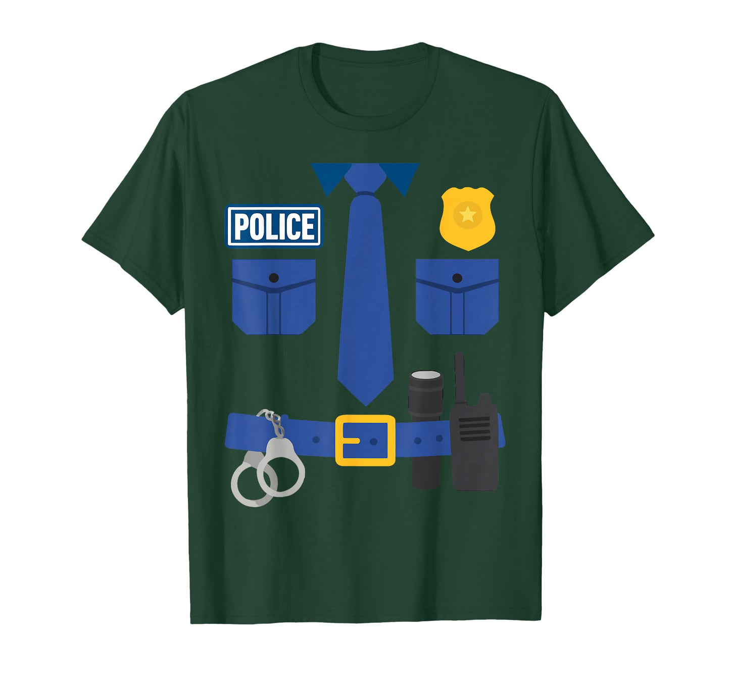 Funny Police Policeman Uniform Officer Costume Humor Parody T-Shirt