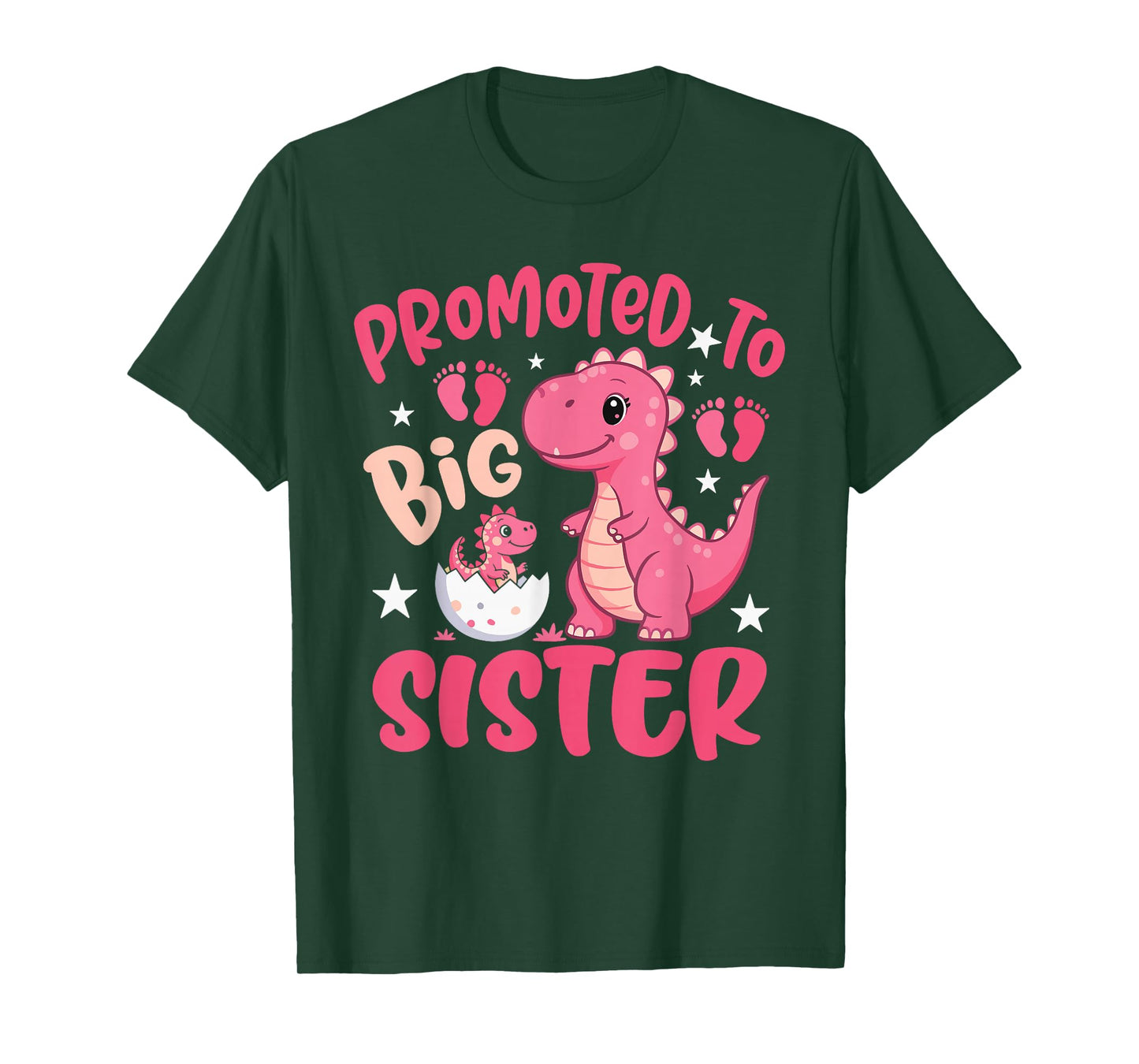 Promoted to Big Sister 2026 Dinosaur T-Rex Girls Toddler T-Shirt