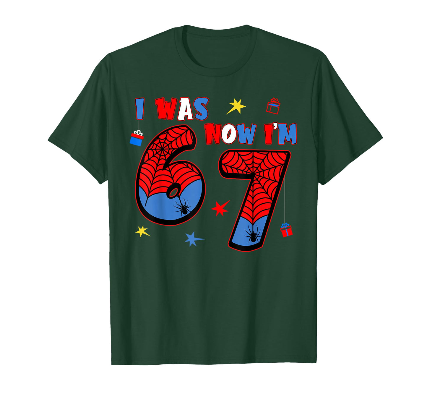 7th Birthday Funny Meme Six Seven I was 6 Now I'm 7 Boys T-Shirt