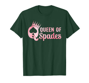 Queen of Spades Design for Women Girl Card Game Spades Lover T-Shirt