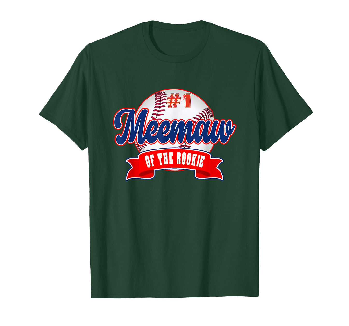 Meemaw Rookie of Year 1st Birthday Baseball Theme Matching T-Shirt