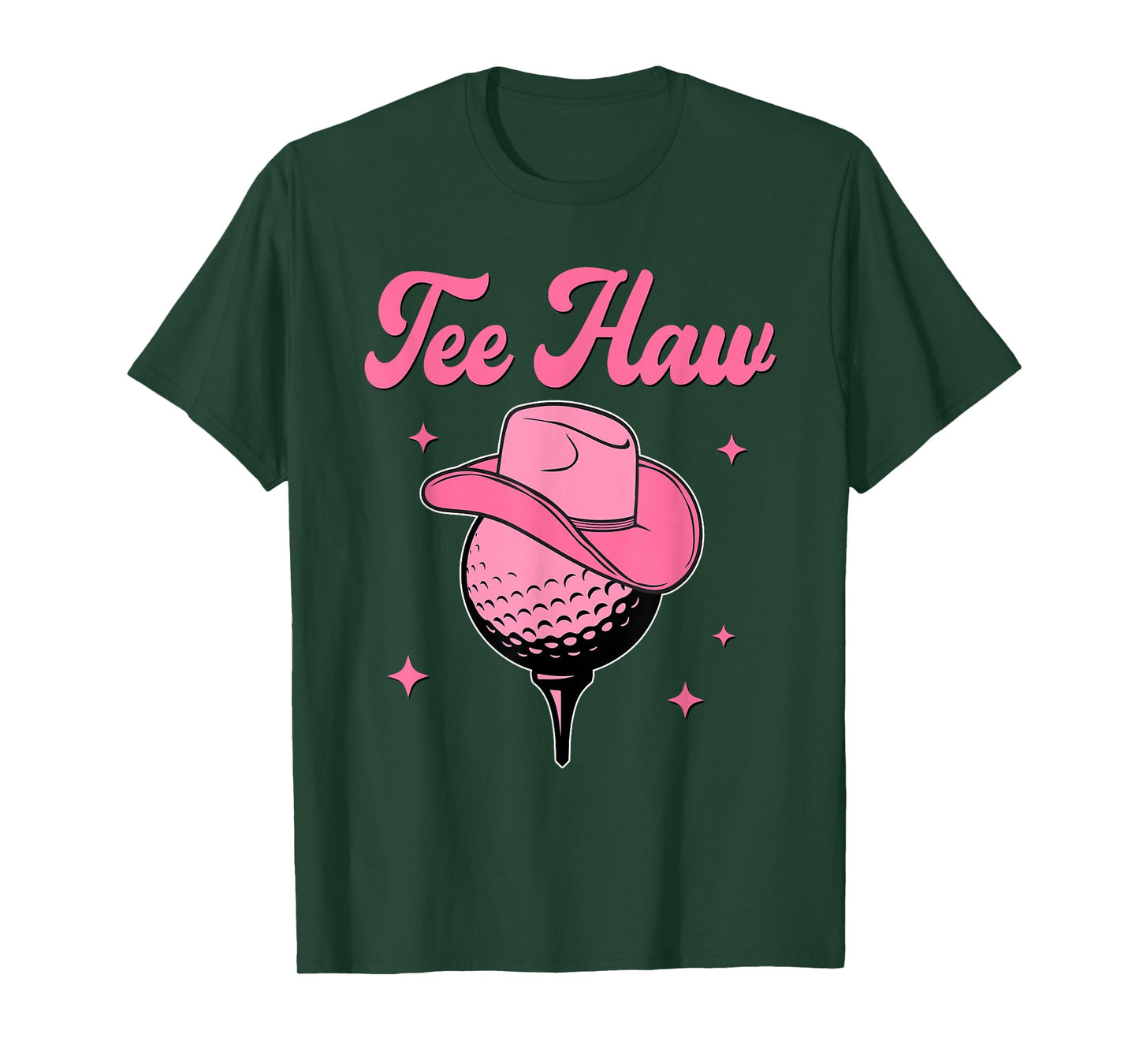 Western Tee Haw Golf Ball Golfing Cowgirl Southern T-Shirt