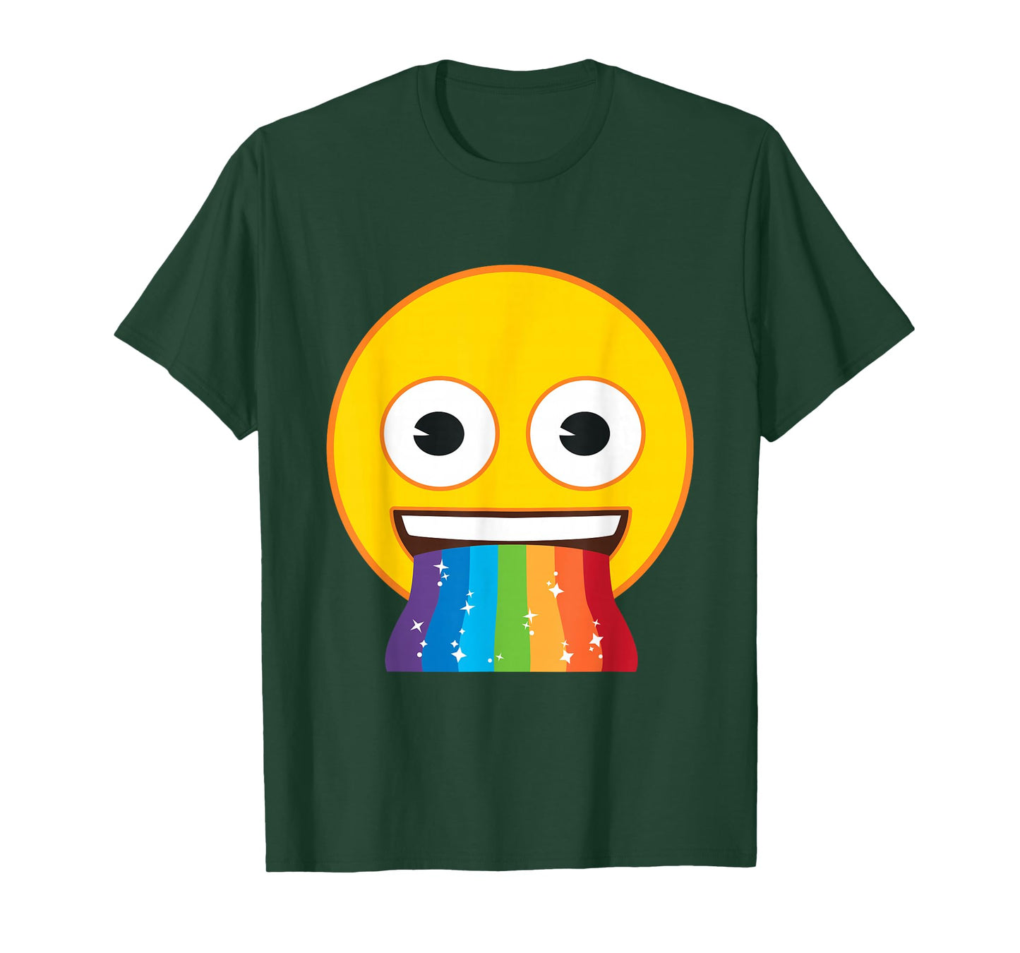 Official Emoji Rainbow Mouth Yellow Smile Face T-Shirt