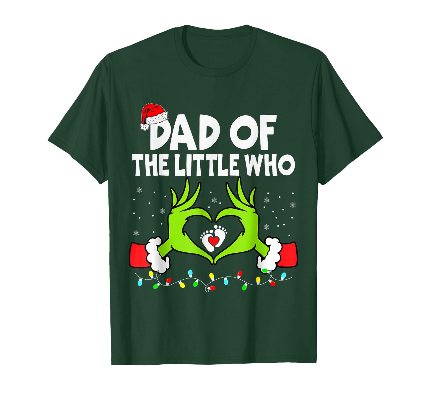 Dad of The Little Who Funny Christmas Pregnancy Announcement T-Shirt