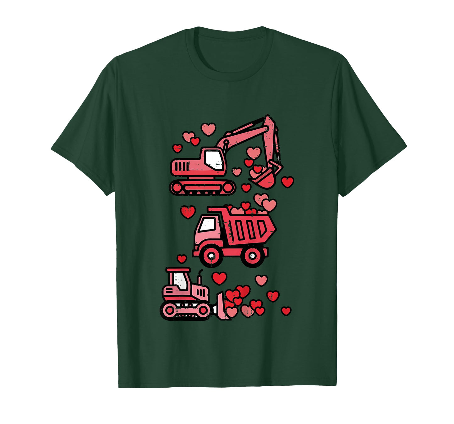 Kids Valentines Day Excavator Truck Valentine Boys Toddler Kids T-Shirt