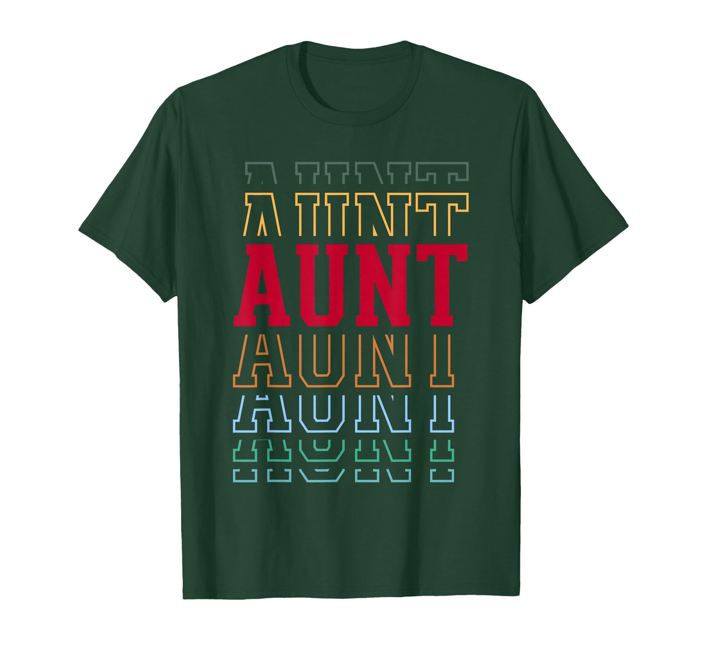 Aunt Funny Athletic Lettering Mother's Day Aunt T-Shirt